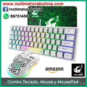 Combo Teclado y Mouse RGB K61 ZIYOU LANG + MousePad - Precio : 200 Bs