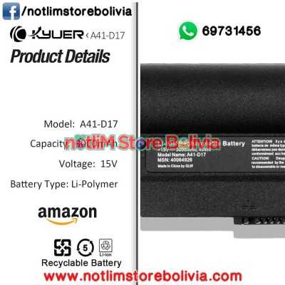 Bateria para Portatil Medium Akoya (A41-D17) - Precio: 150 Bs