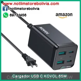 Cargador USB-C de 65 W KOVOL - Precio : 250 Bs