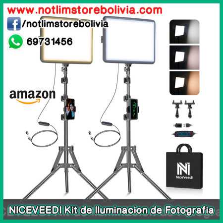 NICEVEEDI Kit de Iluminacion para Fotografia y Video - Precio : 800 Bs