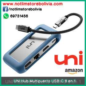 UNI HUB Multipuerto USB-C 8 en 1 - Precio : 500 Bs