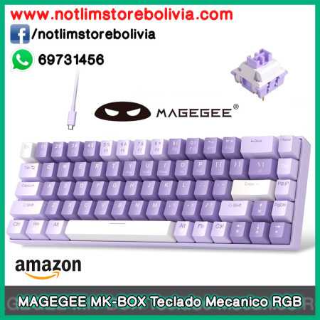 MAGEGEE MK-BOX Teclado Mecanico RGB 60% (Switch Morado) - Precio : 400 Bs
