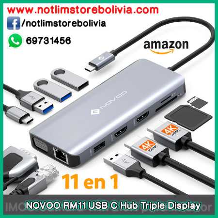 NOVOO RM11 USB C Hub Triple Display - Precio : 400 Bs