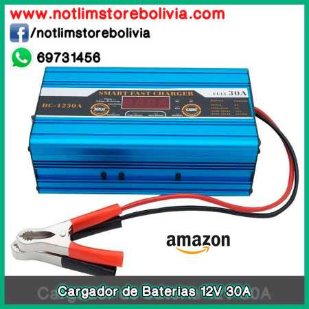 Cargador de Baterias 12V 30A (Carga Rapida Inteligente) - Precio : 600 Bs