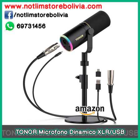 TONOR Microfono Dinamico XLR/USB - Precio : 850 Bs