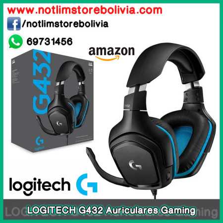 Logitech G432 Auriculares Gaming con Cable, Sonido 7.1 Surround DTS:X 2.0 - Precio : 650 Bs