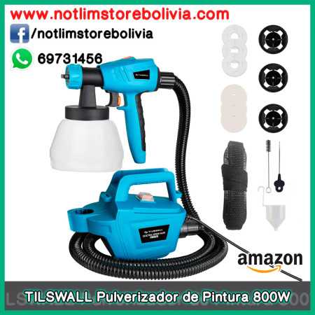 TILSWALL Pulverizador de Pintura, 800 W HVLP 1200 ML/Min - Precio : 600 Bs