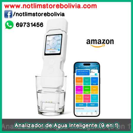 KACTOILY Analizador de Agua Inteligente (9 en 1) con monitoreo mediante aplicacion - Precio : 500 Bs