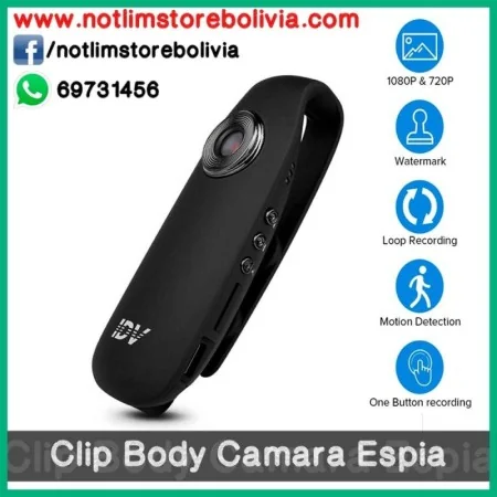 Clip Body Camara Espia Full HD - Precio : 550 Bs