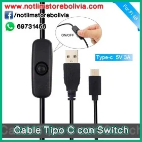 Cable Tipo C con Switch (Pi 4B) - Precio : 30 Bs