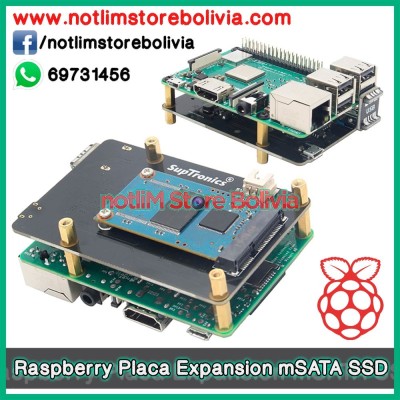 Placa de Expansion Geekworm X850 v3.1 mSATA SSD para Raspberry Pi - Precio: 300 Bs