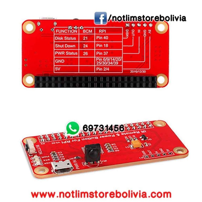 Control Remoto IR Apagado/Encendido para Raspberry Pi | notliM Store ...