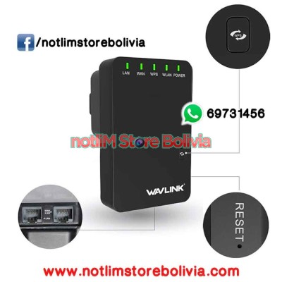 Extensor de Rango WiFi WAVLINK 2.4 Ghz - Precio: 80 Bs