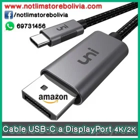 Cable USB-C a DisplayPort (Marca UNI) - Precio : 150 Bs