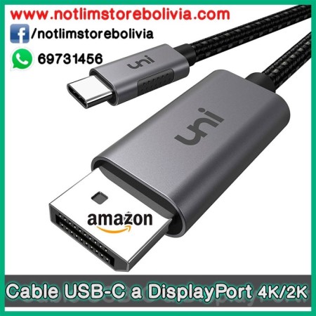 Cable USB-C a DisplayPort (Marca UNI) - Precio : 150 Bs