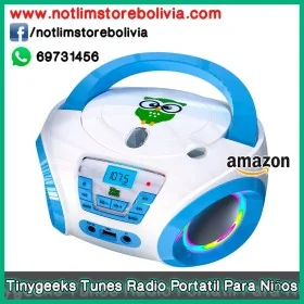 Tinygeeks Tunes Reproductor de CD para niños, Radio FM, CD, USB, AUX - Precio : 300 Bs