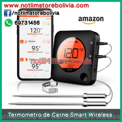 Termometro de Carne Smart Wireless Marca BFOUR - Precio: 200 Bs