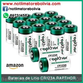 Baterias de Litio CR123A RAPTHOR - Precio : 150 Bs