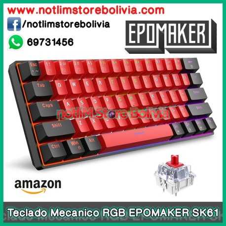 Teclado Mecanico EPOMAKER SK61(RGB) (Switch Rojo) - Precio: 500 Bs